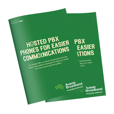 Hosted PBX phones for easier communications ebook front cover